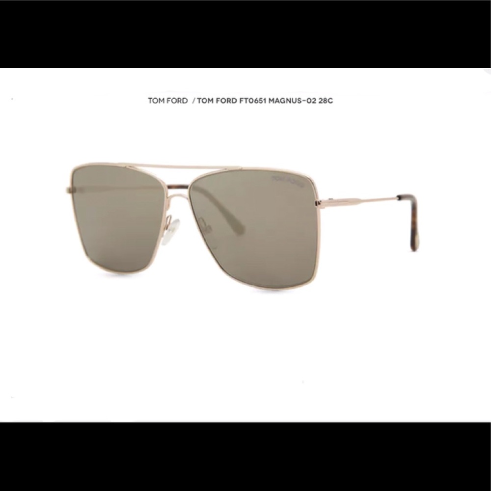 Tom Ford “Magnus” Sunglasses - Square Aviators - FT0651/S28C
